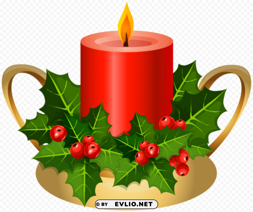 christmas candle PNG with no background required