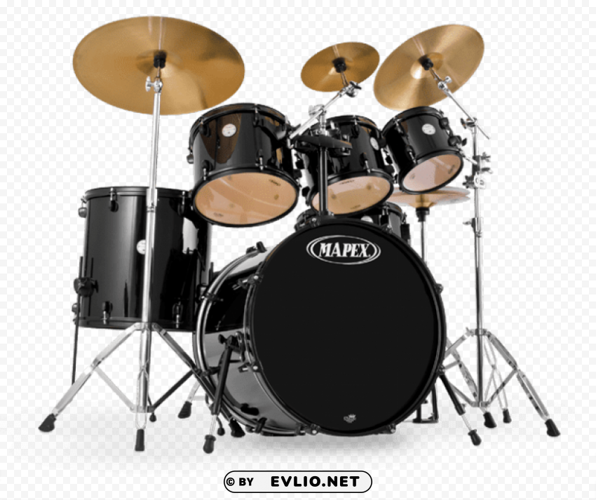 drums kit Clear background PNG images diverse assortment