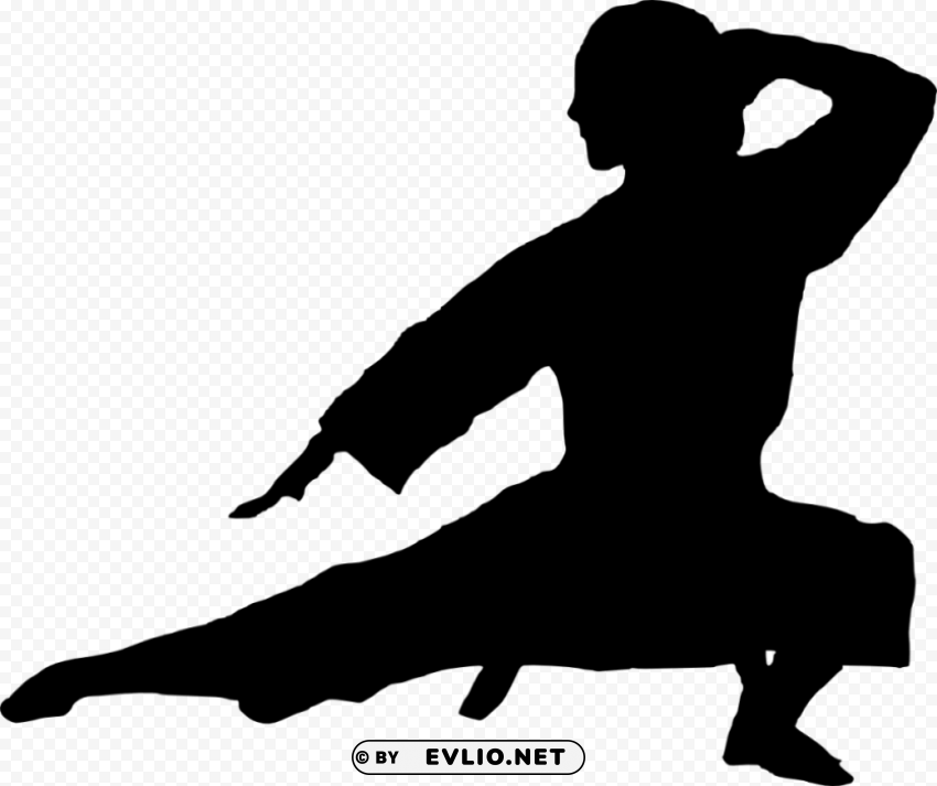 karate silhouette PNG images with no fees