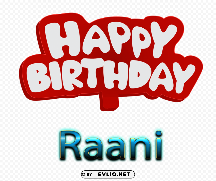 raani 3d letter name PNG files with no background wide assortment