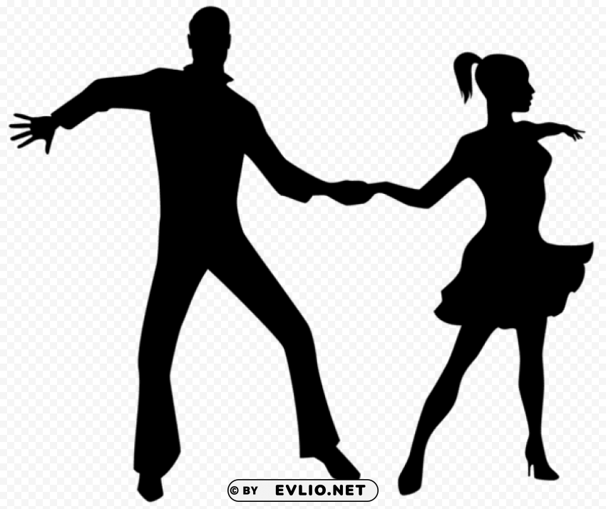 dancing couple silhouette PNG Isolated Object with Clarity