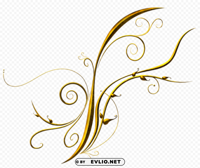 golden deco ornament Isolated Graphic on HighQuality PNG clipart png photo - 8a6e0d6a