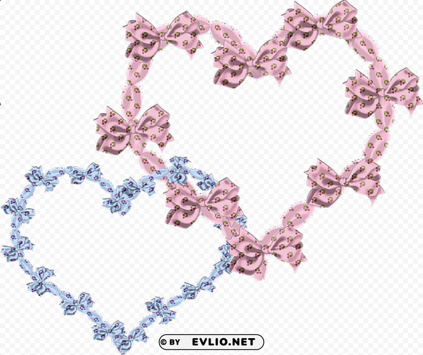 hearts pink and blue frame Transparent PNG graphics complete archive