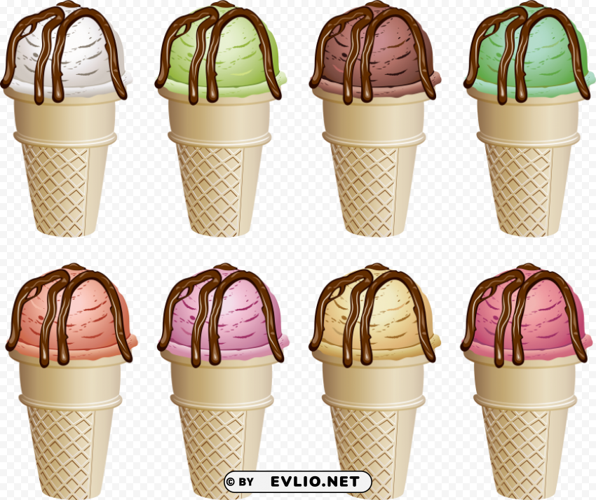 ice cream Isolated Character on Transparent Background PNG clipart png photo - 7aceefb8