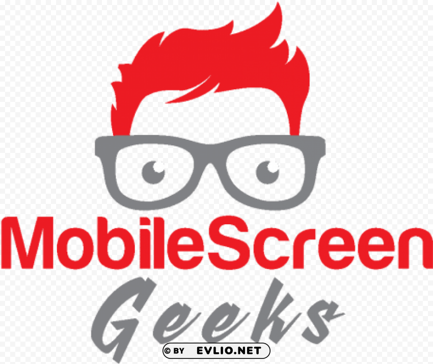 mobile screen geeks cell phone and computer repair Clean Background Isolated PNG Graphic