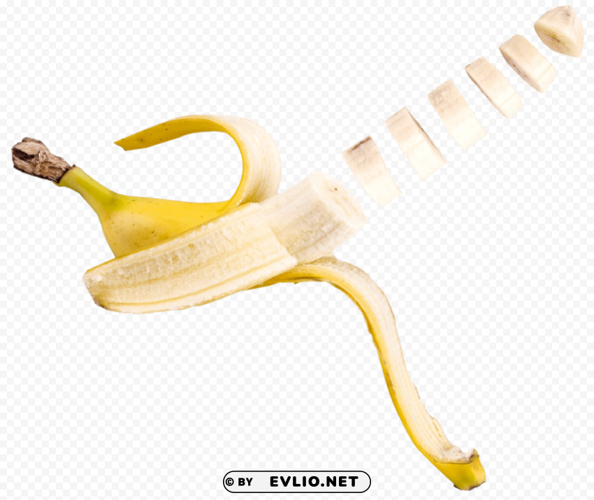 Banana Pieces PNG images with transparent layering