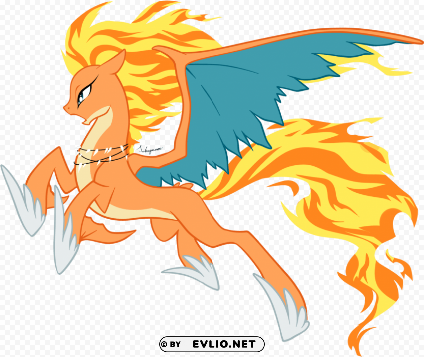 charizard as a pony PNG transparent design