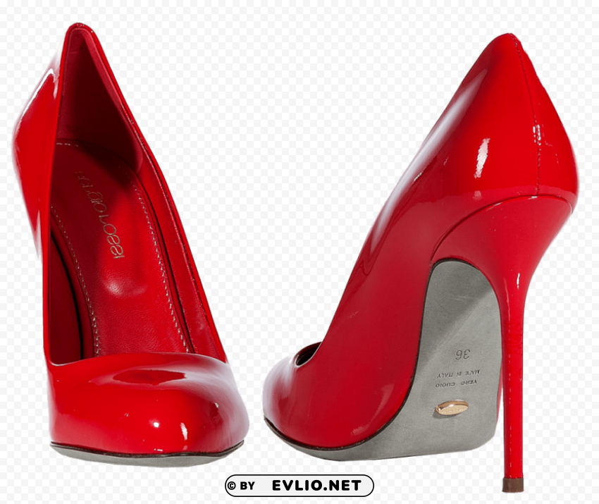 red casual women shoe PNG files with alpha channel