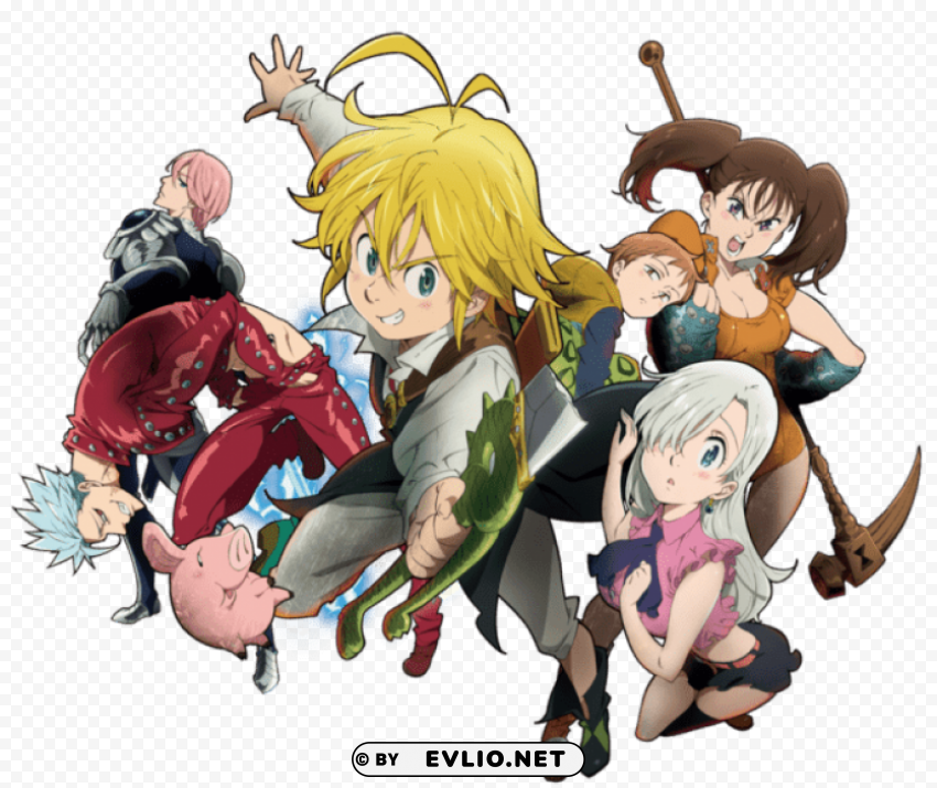 the seven deadly sins group PNG images with transparent canvas