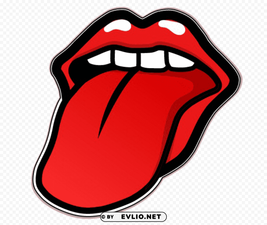 human tongue PNG Graphic Isolated on Clear Backdrop