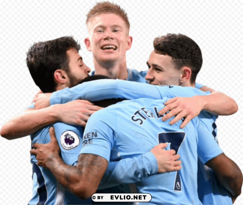 Kevin De Bruyne Bernardo Silva Raheem Sterling  Phil Foden PNG Image Isolated With Transparency