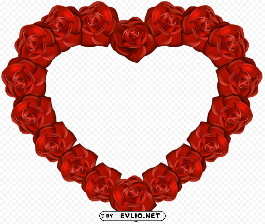 rose heart Isolated PNG Object with Clear Background