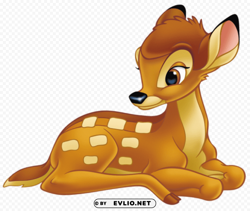 bambi cartoon Isolated Character on Transparent PNG