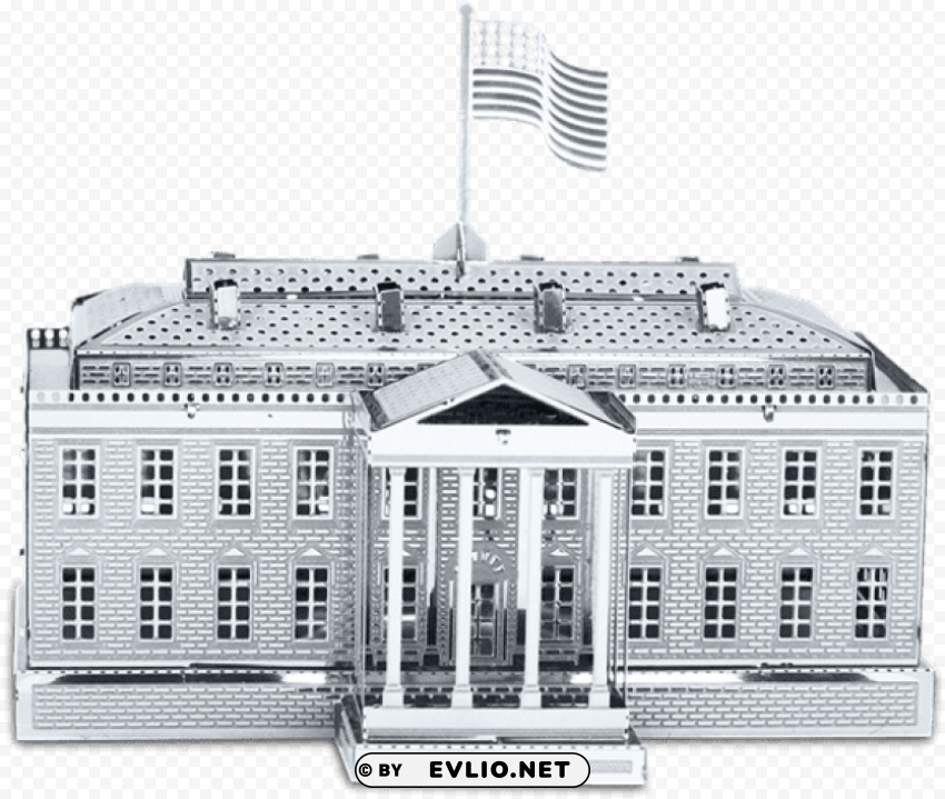 fascinations metal earth white house 3d metal model PNG transparent images extensive collection