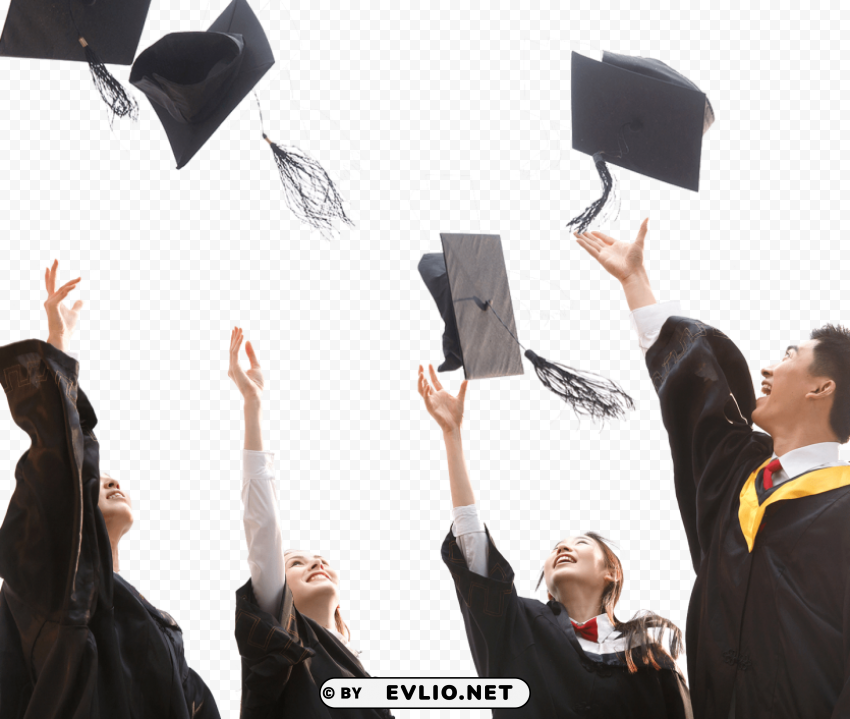 graduation ClearCut Background Isolated PNG Graphic Element