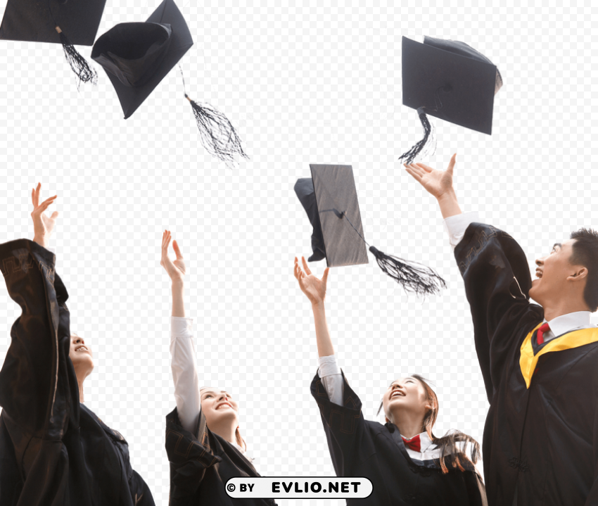 Graduation ClearCut Background Isolated PNG Graphic Element