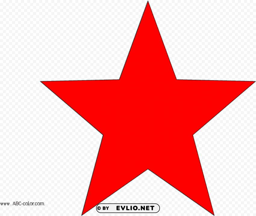 red star cut outs PNG free download
