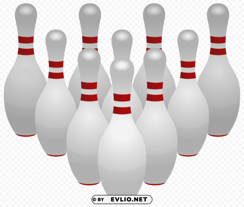 bowling pins Clear Background PNG Isolated Element Detail
