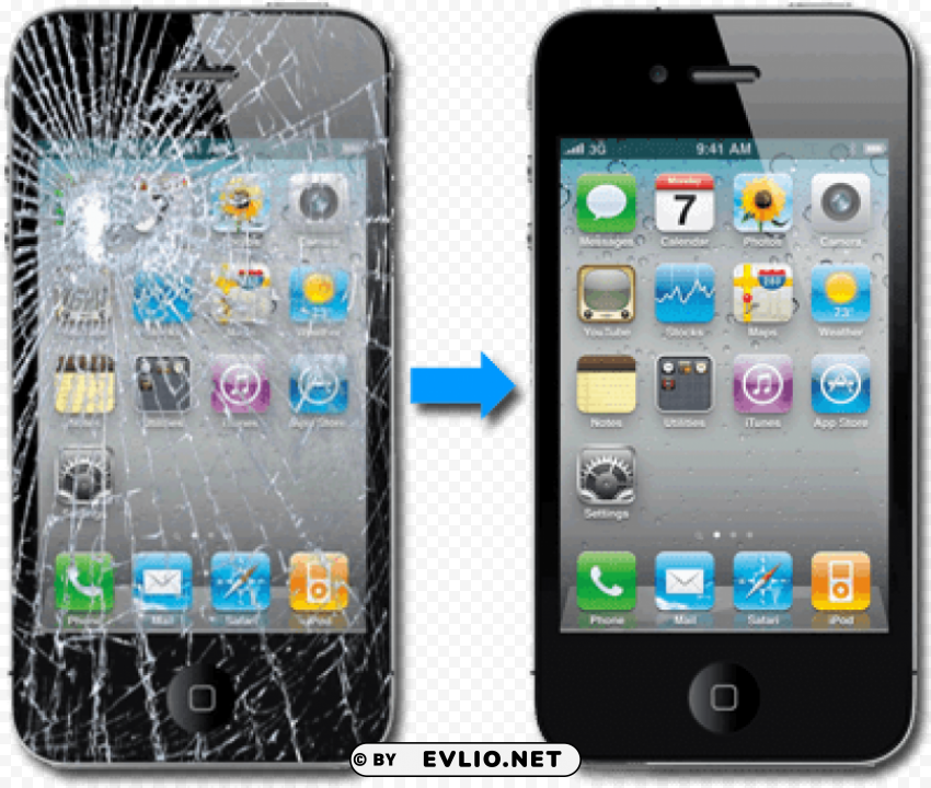 mobile phone broken screen PNG images with alpha transparency wide collection