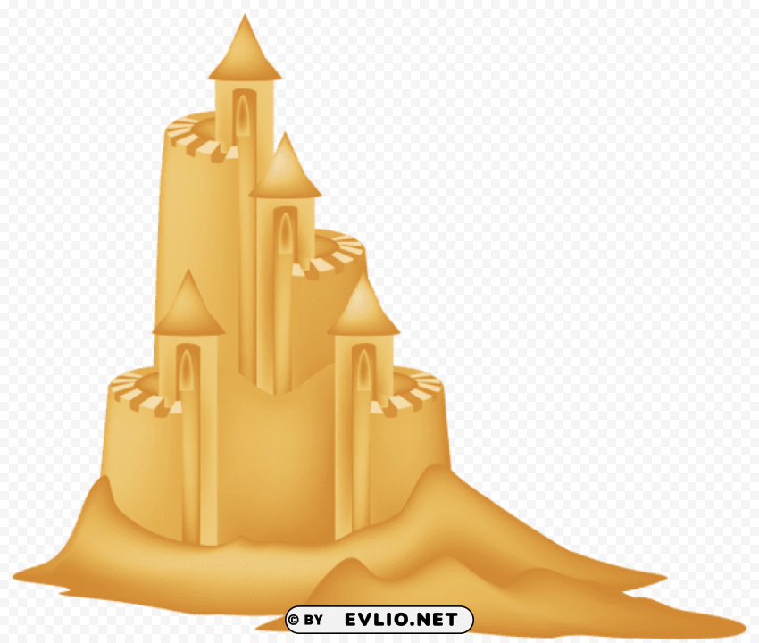 sand castlepicture Clear Background PNG Isolated Subject