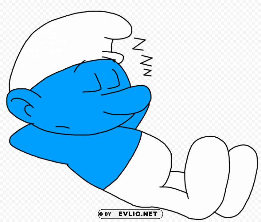 lazy smurf Isolated Design Element in HighQuality PNG