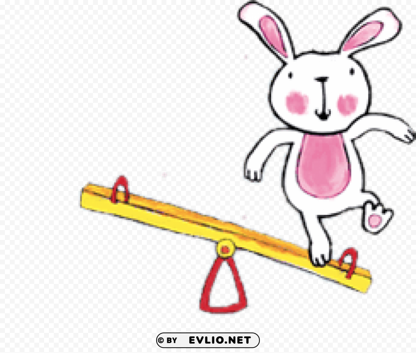 poppy cat alma on seesaw Isolated Icon on Transparent Background PNG
