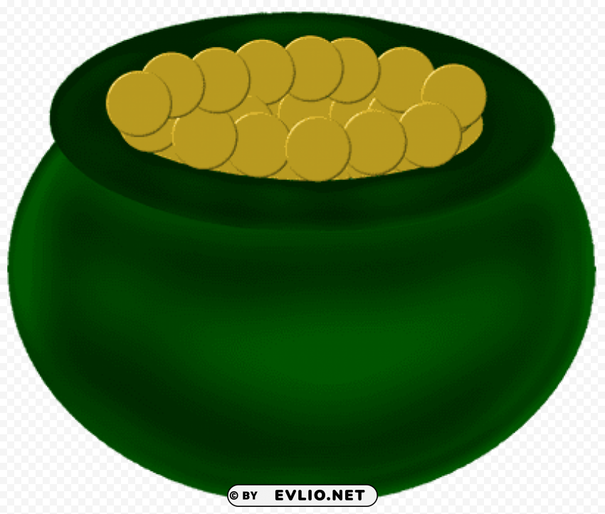 green pot of gold PNG for business use
