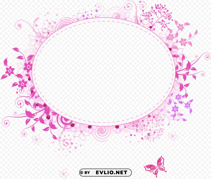 transparent flower frame PNG files with clear backdrop collection