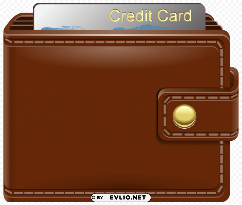 wallet with credit card PNG Isolated Subject on Transparent Background