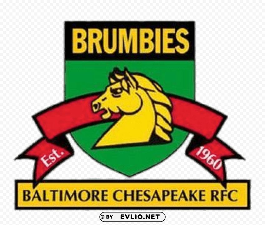 baltimore chesapeake brumbies rugby logo Transparent PNG Isolated Artwork