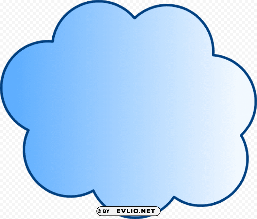 blue cloud Clean Background Isolated PNG Art PNG transparent with Clear Background ID d8c44448