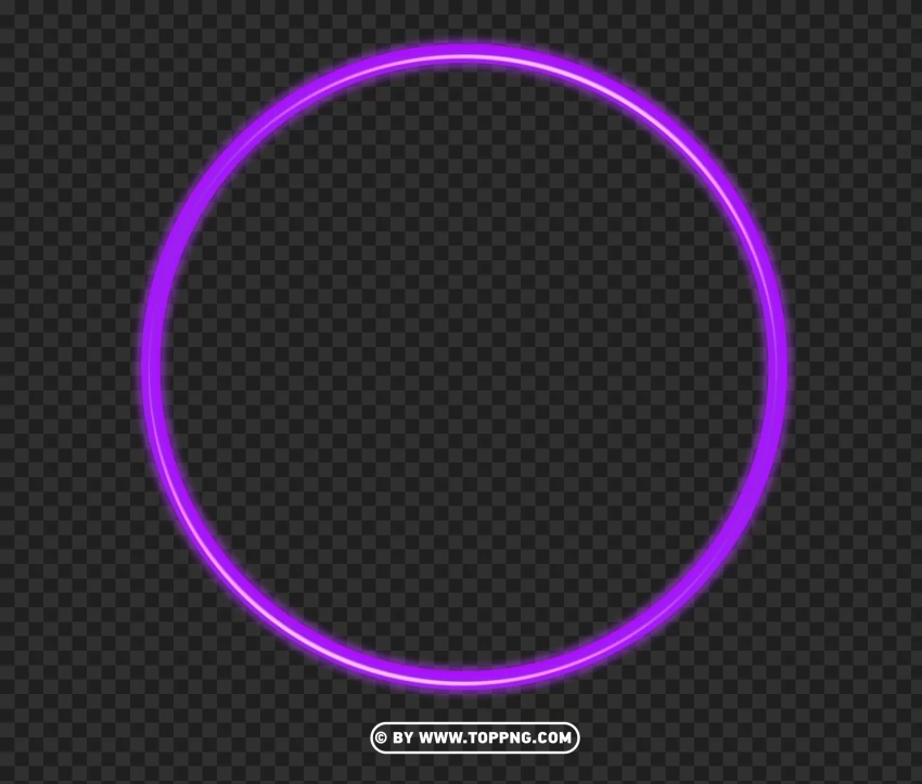 Glowing Light Neon Purple Lines Circle Transparent PNG images complete package