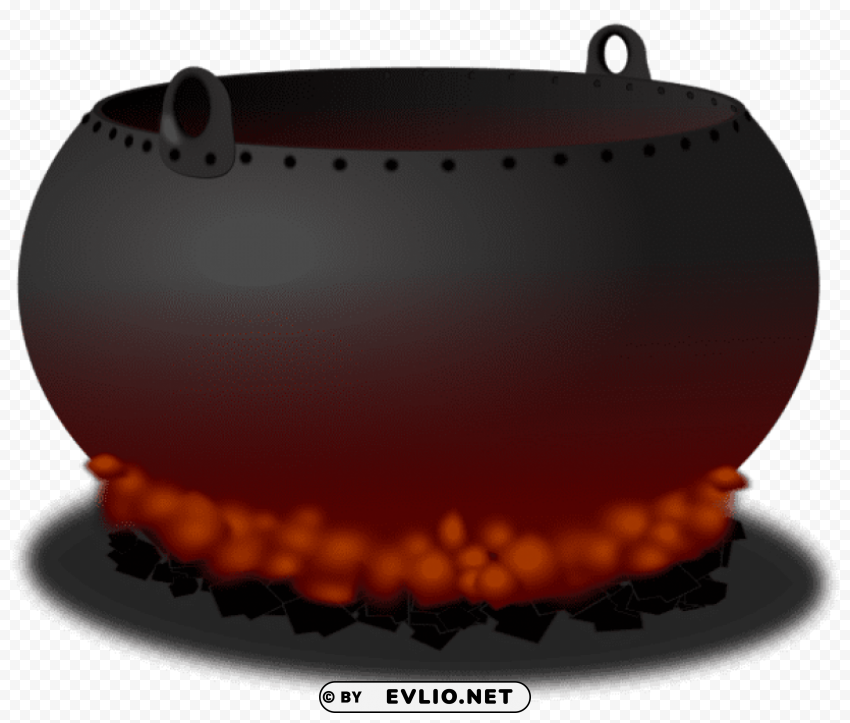 halloween witch cauldron Isolated Object with Transparency in PNG