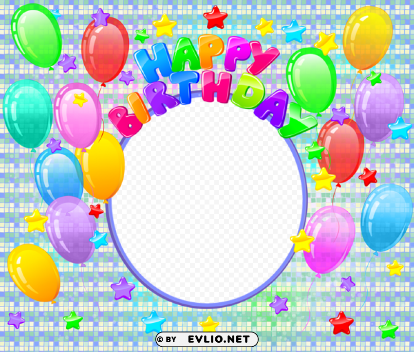 Happy Birthdayphoto Frame Transparent Background Isolated PNG Item