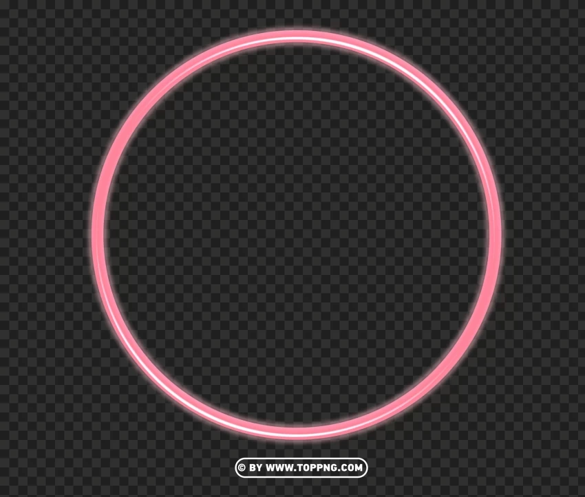 Pink Glowing Light Neon Lines Circle Transparent PNG images extensive gallery