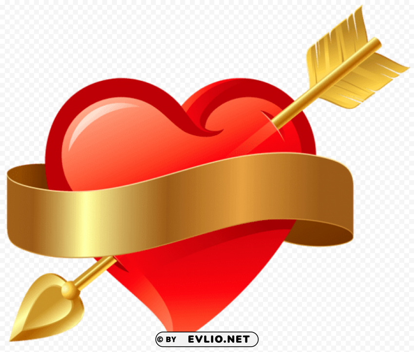 red heart with arrow PNG for Photoshop png - Free PNG Images - cff8e3f1