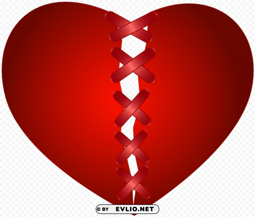 Sewn Broken Heart PNG Images Transparent Pack