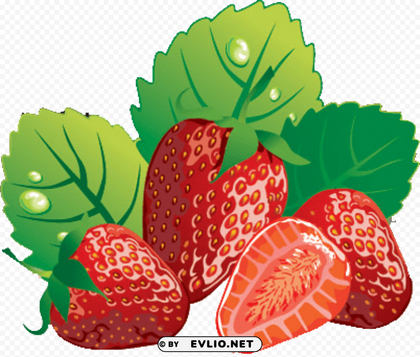 strawberries Isolated Element in HighResolution Transparent PNG