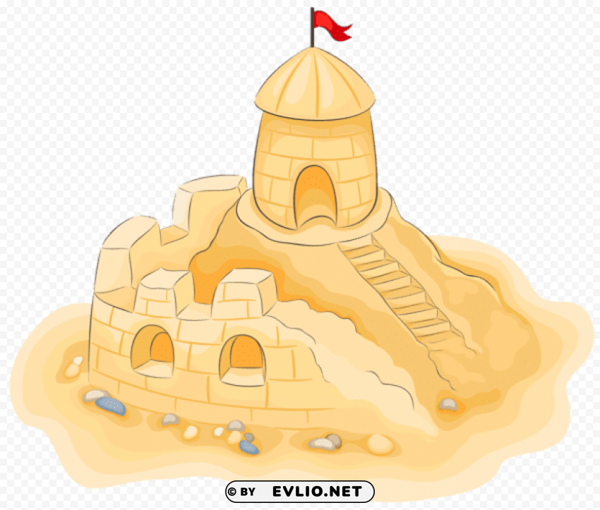 transparent sand castlepicture Clear Background PNG Isolated Item