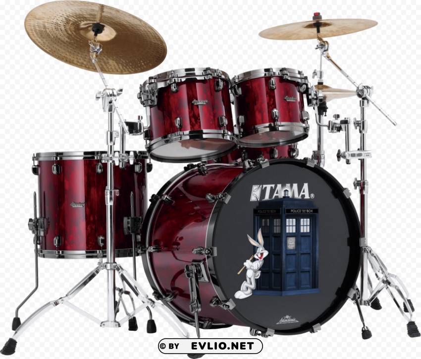 drums kit Clear Background PNG Isolated Design