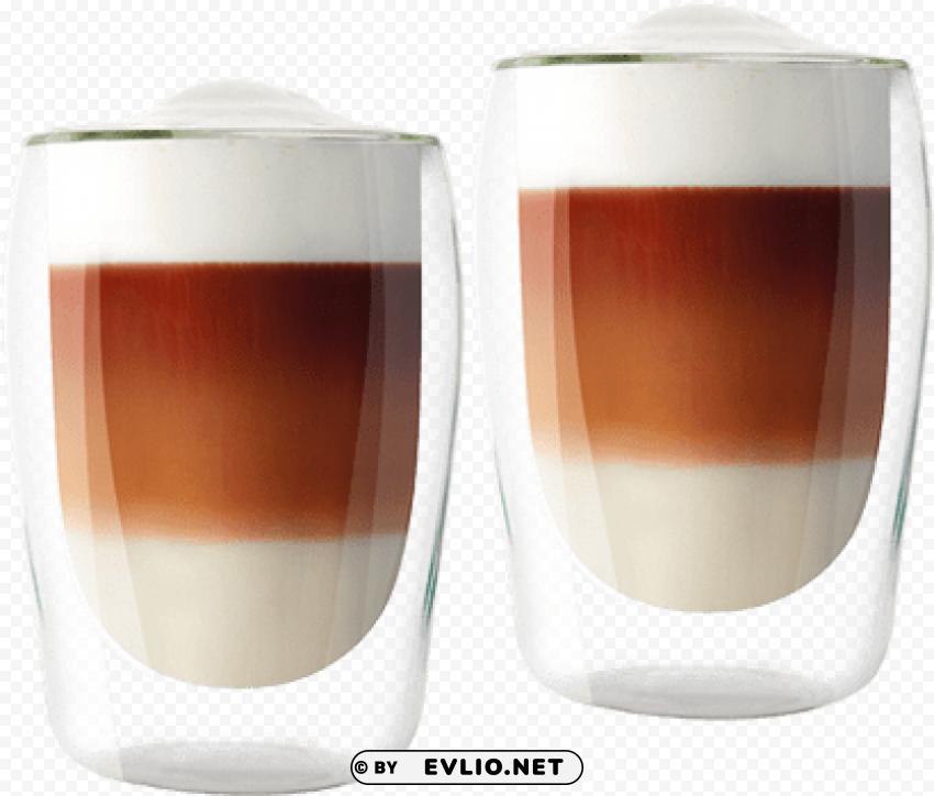 melitta double wall latte glasses 300ml Transparent PNG Isolated Graphic Element