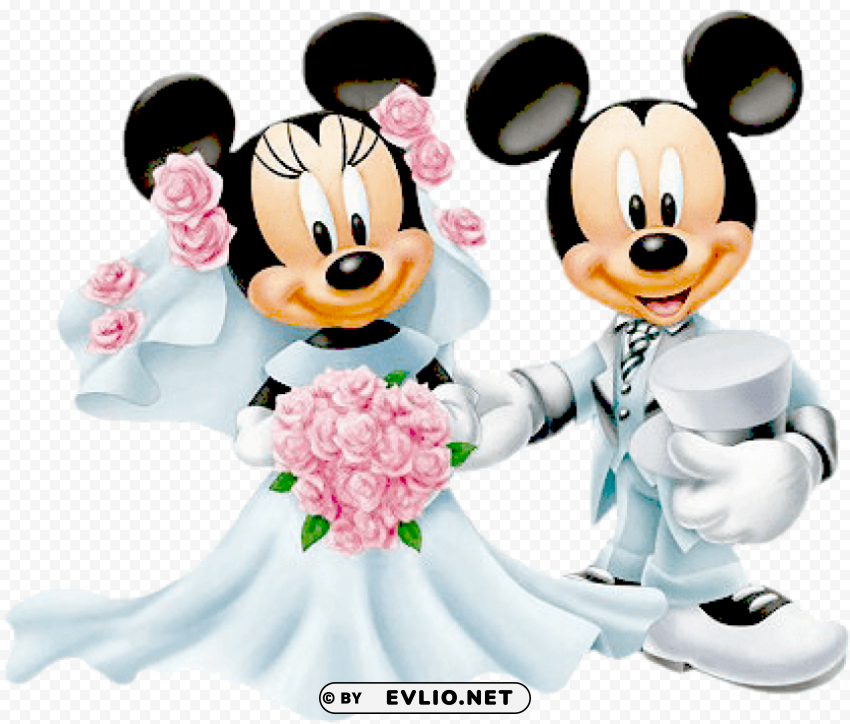 mickey mouse minnie mouse wedding PNG images for personal projects