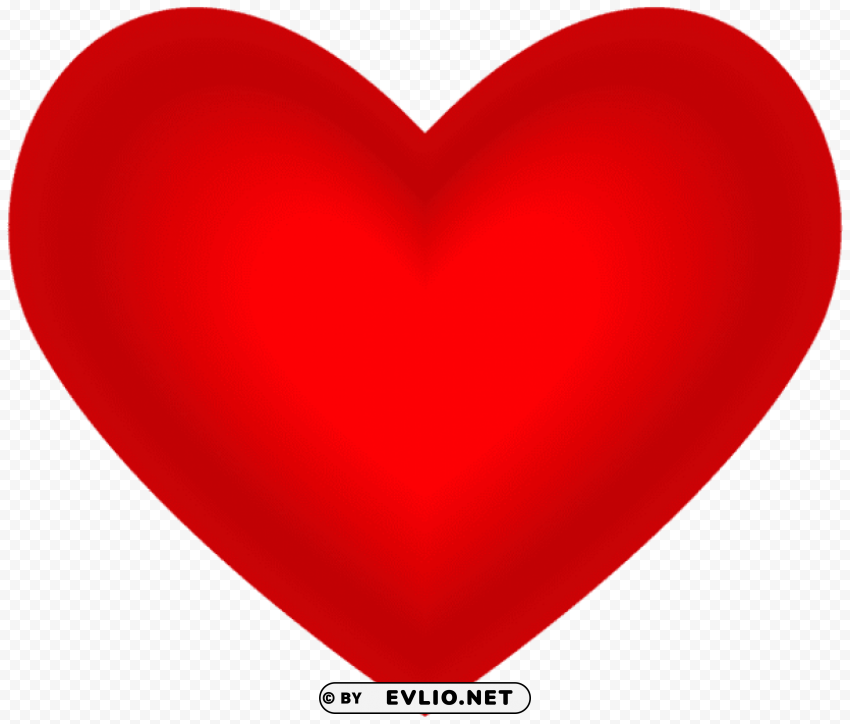 red heart Isolated Character on HighResolution PNG