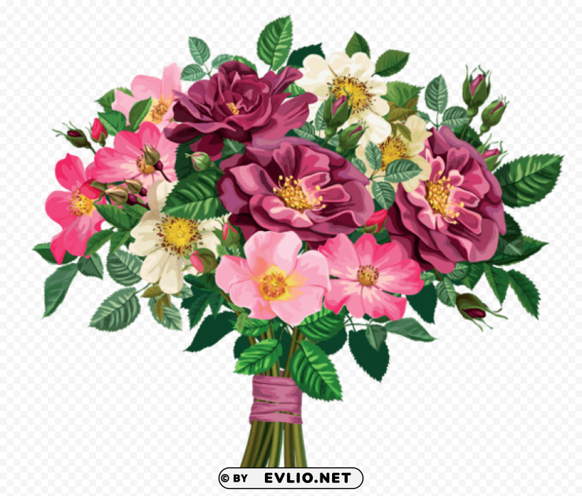 PNG image of rose bouquet transparent PNG file with no watermark with a clear background - Image ID 76576081