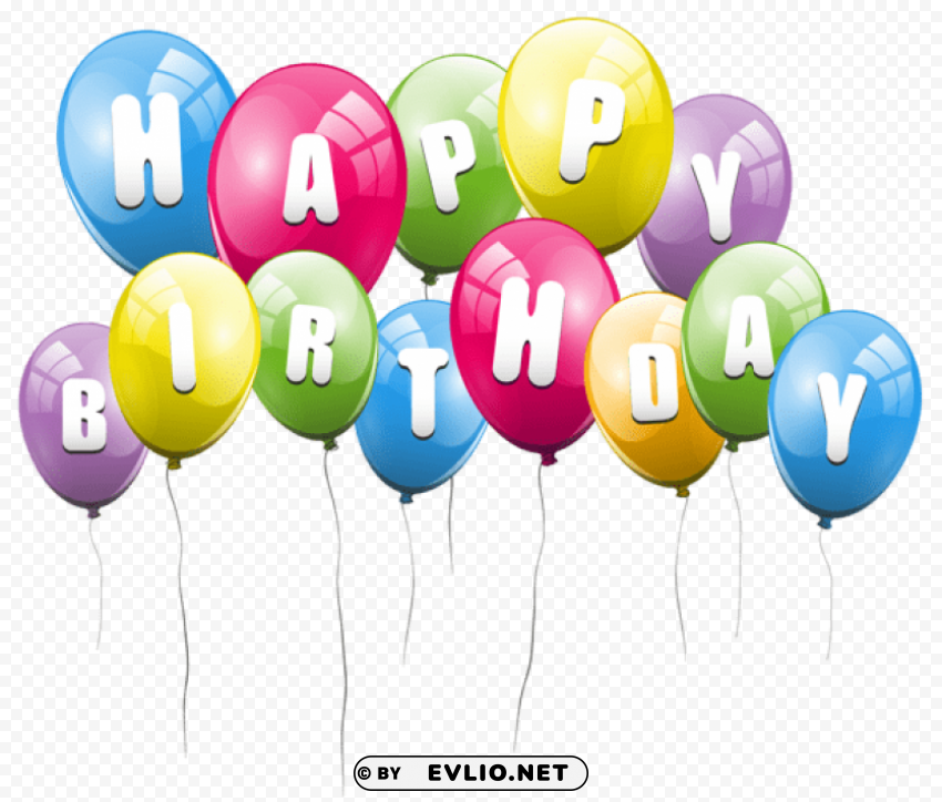 Transparent Balloons Happy Birthday PNG Transparency Images