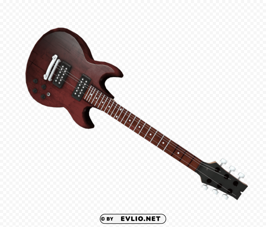 electric guitar Isolated Object on Clear Background PNG