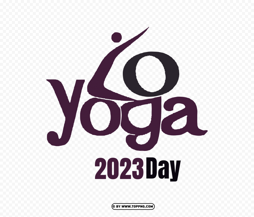 HD Logo Yoga Day 2023 images Isolated Item with Transparent PNG Background