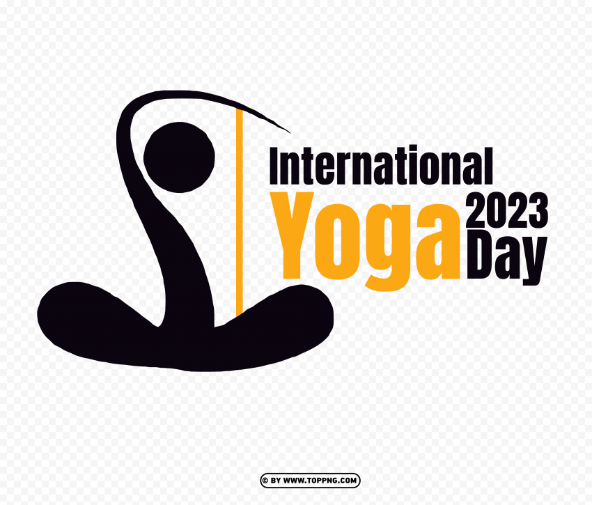 International Yoga Day logo 2023 images Isolated Item with Transparent Background PNG - Image ID ab4af682