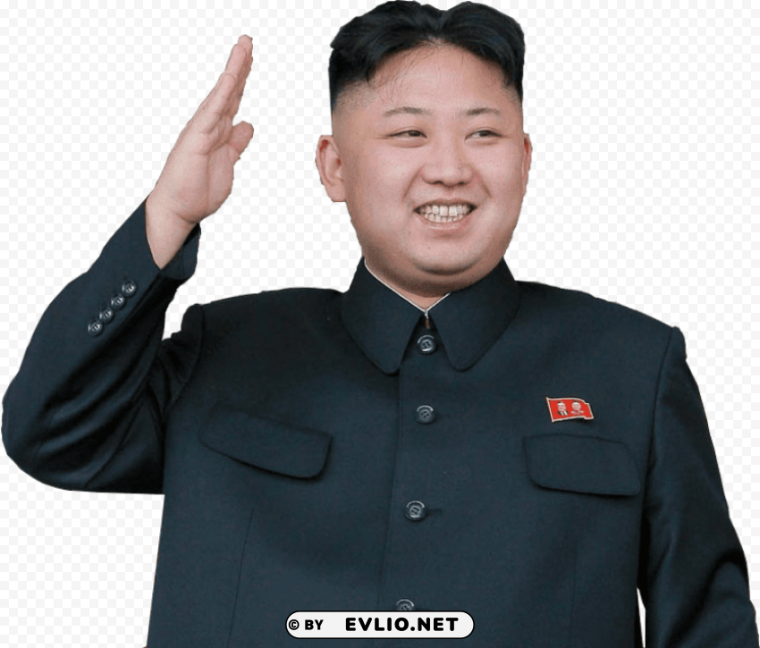 kim jong un waving PNG images with high transparency