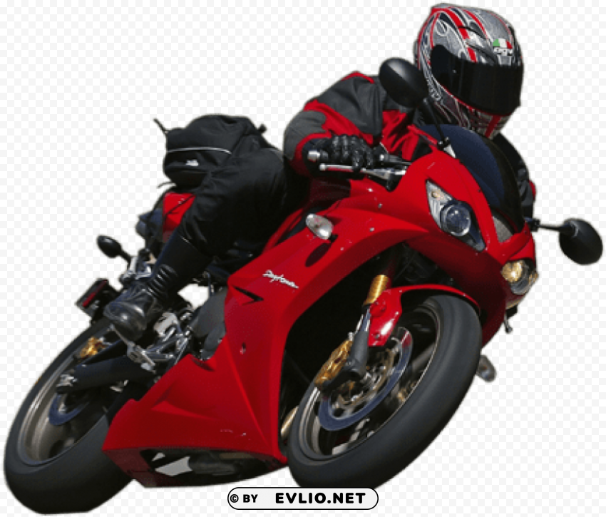 motorcycle with rider Isolated Character on Transparent PNG